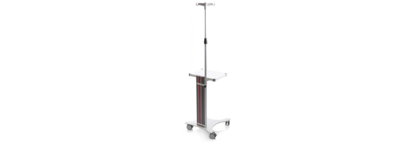 Asta de Flebo de Aluminio con Soporte
