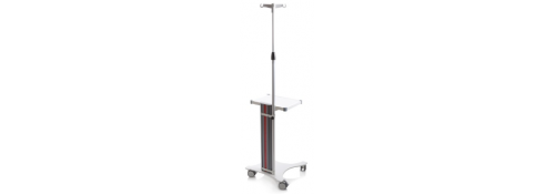 Asta de Flebo de Aluminio con Soporte