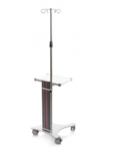 Stainless steel IV pole with adjustable height up to 220 cm