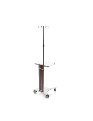 Stainless steel IV pole with adjustable height up to 220 cm