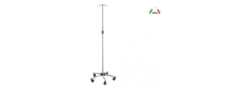Adjustable Stainless Steel Infusion Stand with 4 Hooks – Made in Italy