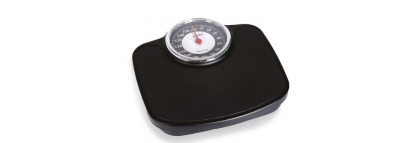 Mechanische Personenwaage schwarz – Maximalgewicht 160 kg