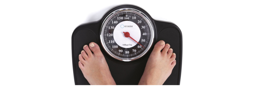 Mechanische Personenwaage schwarz – Maximalgewicht 160 kg