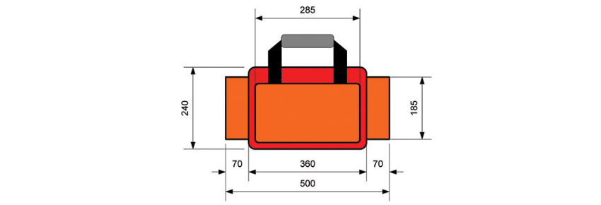 Bolsa de emergencia - Trauma Bag - Medidas
