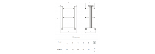 Modular multi-purpose trolleys - EOLO - Measures