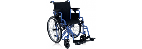 Fauteuil roulant pliant à autotractation - NEXT Bleu