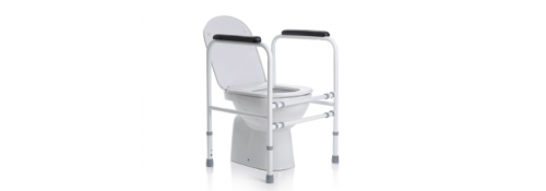 VERSTELLBARE WC-HILFE AUS STAHL ABNEHMBAR.