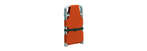 Patient Transport Stretcher with 2 Feet and 2 Wheels - EasyRed - closed