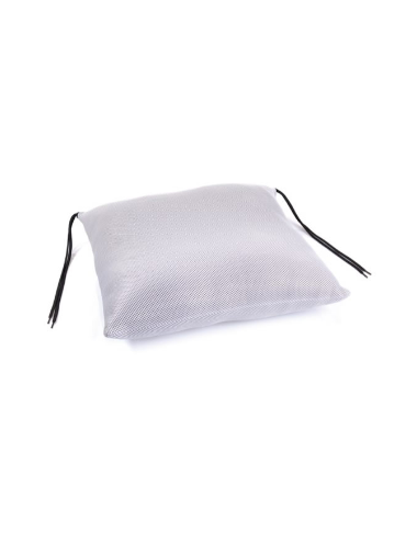 Siliconized hollow fiber pillow with central cover