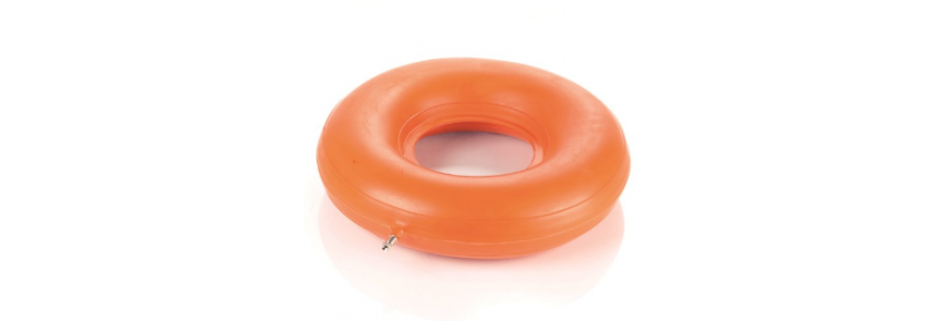 Inflatable rubber cushion - round
