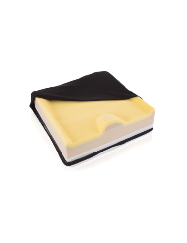 Anatomical composite cushion with rigid base