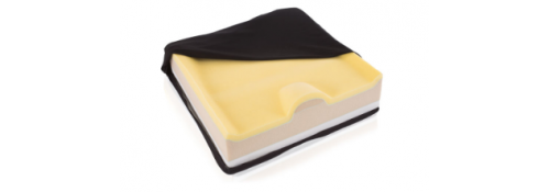 Anatomical composite cushion with rigid base - padded