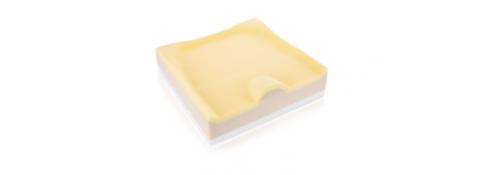 Anatomical composite cushion with rigid base