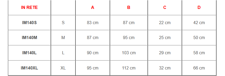 Harnais de bain en filet - sans appui-tête dimensions