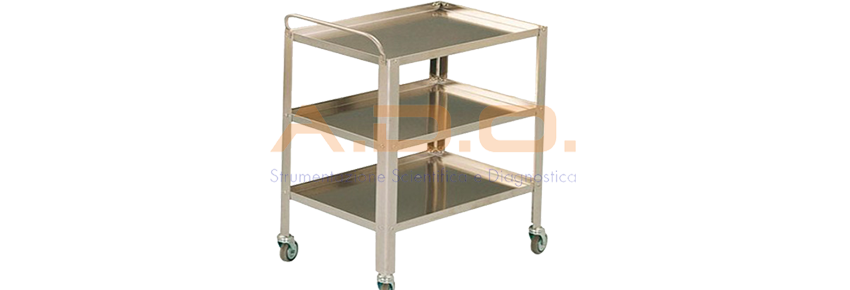 CARRELLO INOX TRE RIPIANI