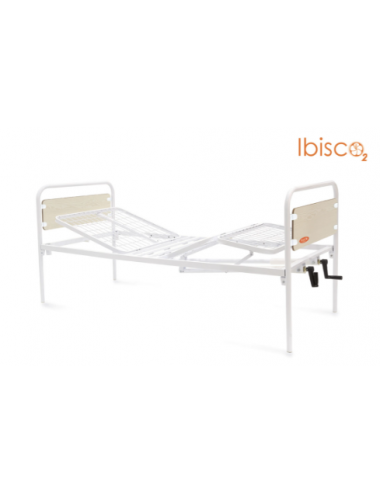 Manual hospital bed with two cranks - IBISCO