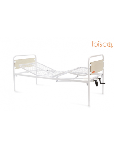 Manual hospital bed with two cranks, detachable - IBISCO