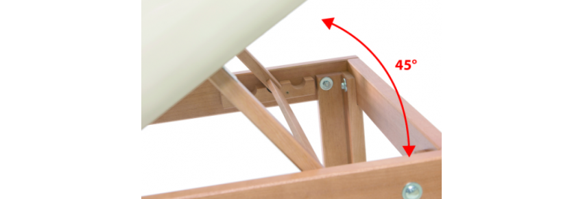 Cama de madera con orificio - grados