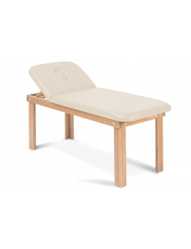 Letto in legno con foro