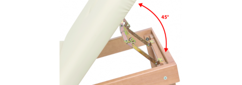 Cama profesional de madera con agujero y soporte para rollo - GRADI