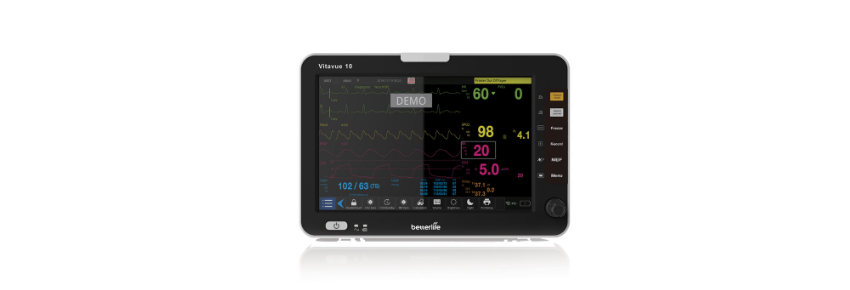 Multiparameter patient monitor with optional printer – 10″ display