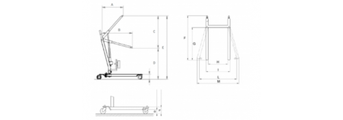 Disabled Lift with Pedal - MUEVO UP - Diagram