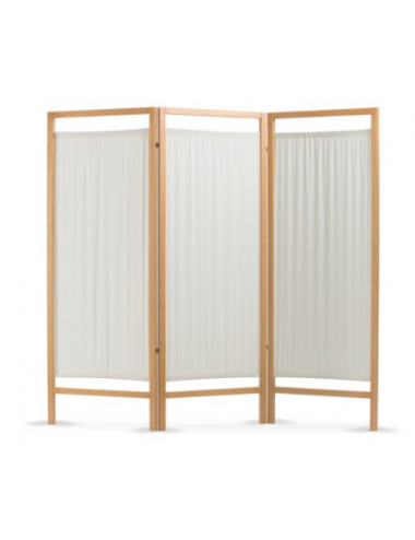 Wooden Screen – 3 Panels in Fireproof Cotton