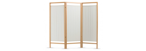 Wooden Screen – 3 Panels in Fireproof Cotton