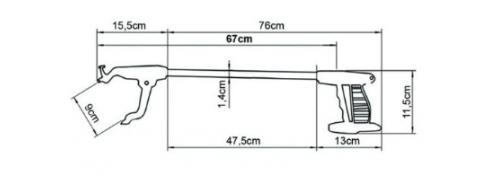 Prensile caliper for disabled with magnet - scheme