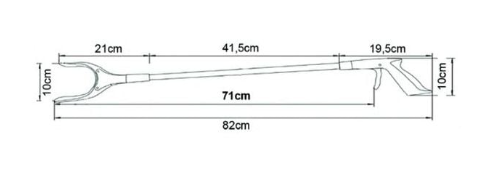 Grip pliers for disabled individuals with swivel head - diagram