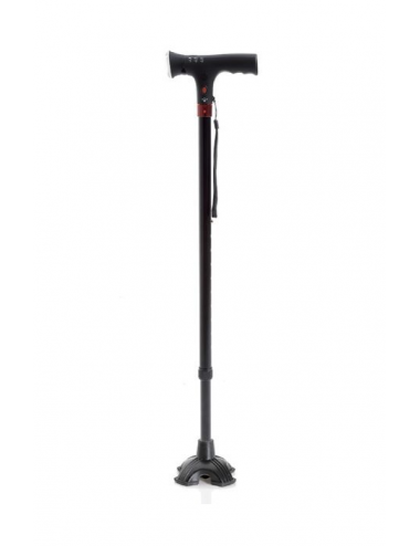 Aluminum cane with LED light and acoustic alert