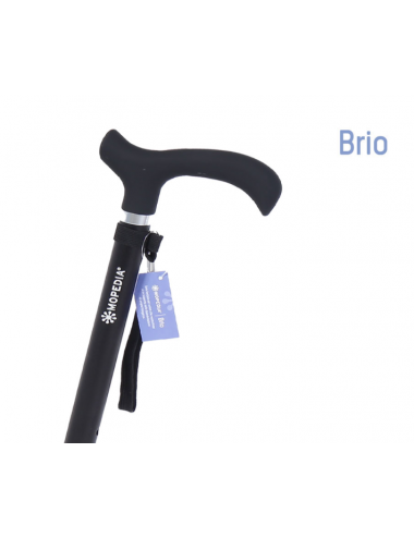 Bastón de aluminio con mango Derby - verde