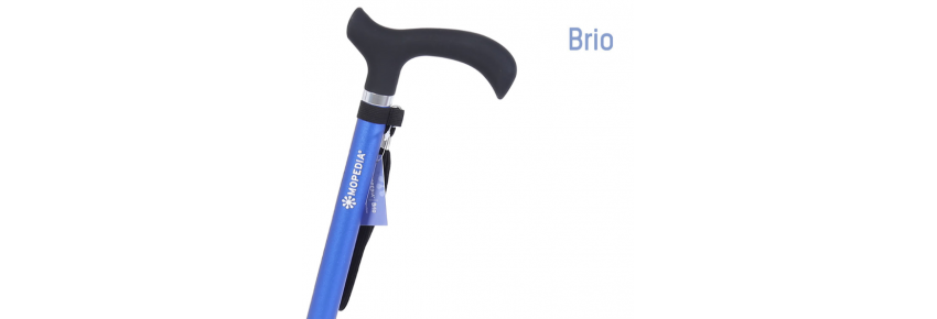 Aluminum cane with Derby handle - blue