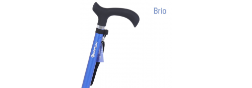 Aluminum cane with Derby handle - blue