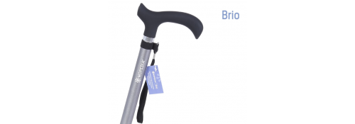 Aluminum cane with Derby handle - gray