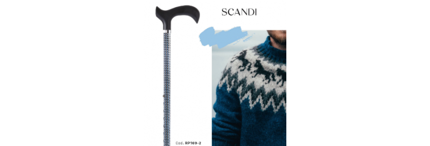 Aluminum cane with Derby handle - B/W