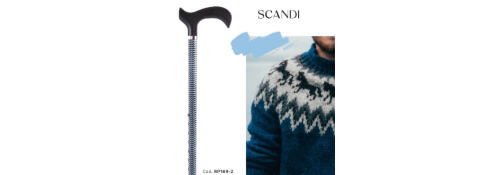 Aluminum cane with Derby handle - B/W