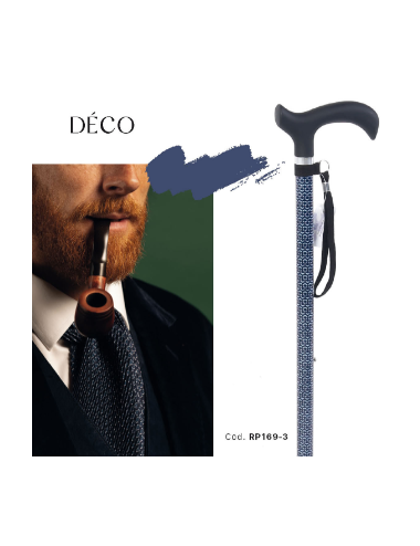 Aluminum cane with Derby handle - B/W