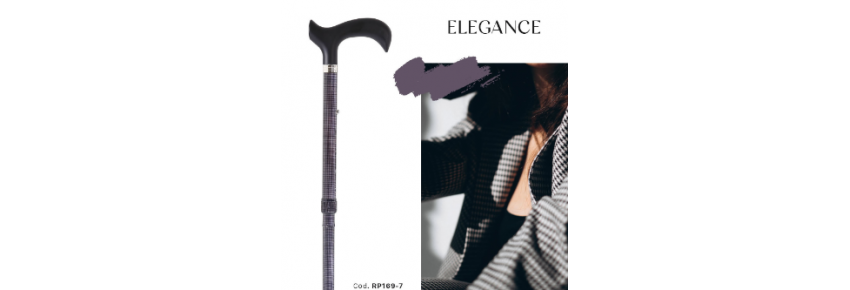 Aluminum decorative cane with Derby handle - QUADRAT