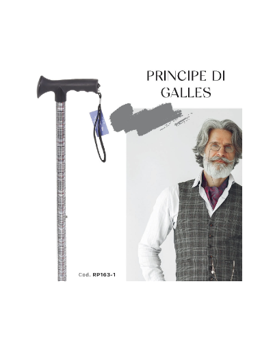 Aluminum stick with fantasy and soft handle at T - Brio Quadrat