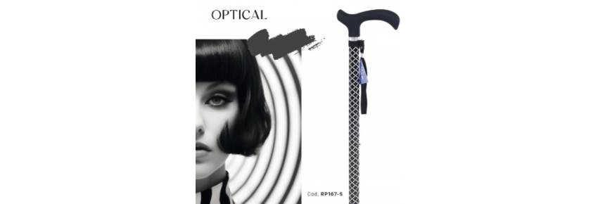Canne en aluminium fantaisie avec poignée Derby - BRIO OPTICAL