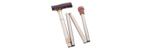 Folding aluminum cane with non-slip tips