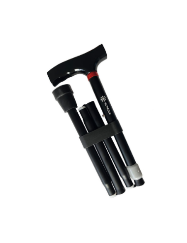 Folding aluminum cane with...