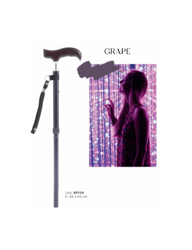 Foldable aluminum stick with non-slip tips - Woman