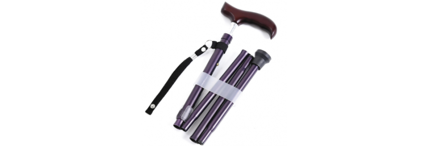 Aluminum folding cane with non-slip tips - Women