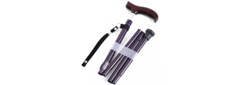 Bâton pliant en aluminium avec embouts antidérapants - Femme