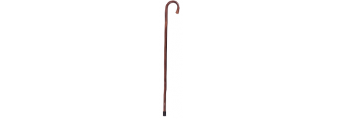 Natural chestnut wood cane with curved handle – BRIO