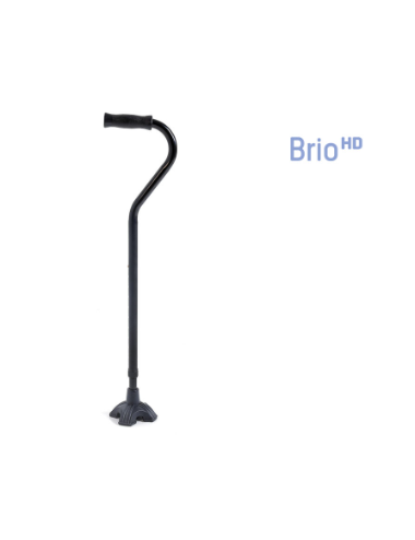 Bastón de acero – Mango abierto en PVC – BRIO HD