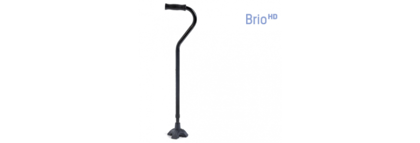 Bastón de acero – Mango abierto en PVC – BRIO HD
