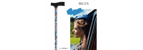 Bastón de aluminio con diseño de flores y mango en T de madera – BRIO